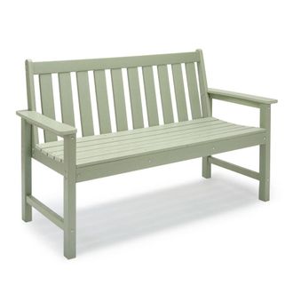 VonHaus Westport 2 Seater HDPE Garden Bench in Green