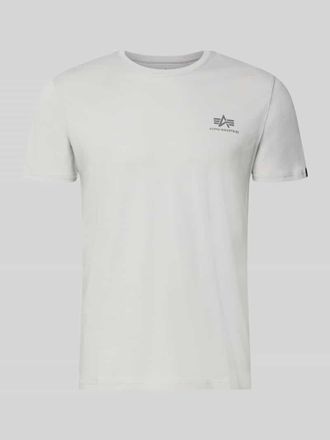 Alpha Industries Alpha Industries T-Shirt mit Label-Details Modell BASIC in Hellgrau, Gr&ouml;&szlig;e XXXL