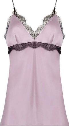 Nina Ricci Top in seta con scollo a V - Rosa