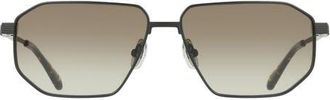 Ferragamo 59mm Aviator Sunglasses in Matte Black at Nordstrom
