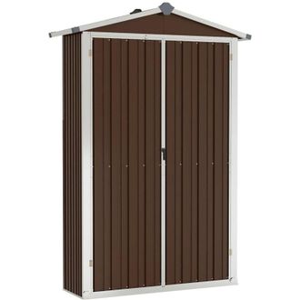 vidaXL Cobertizo De Jard&iacute;n Acero Galvanizado Marr&oacute;n 116x45x175 Cm Vidaxl