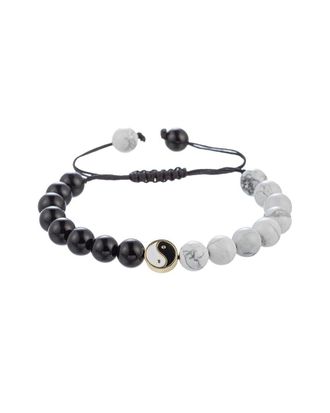 Eyecandy LA Eye Candy La Howlite Yin & Yang Agate Bracelet