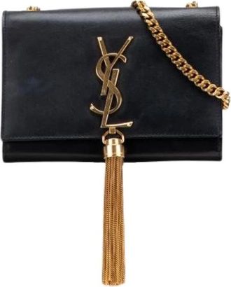 Saint Laurent Pre-owned Kate Schoudertas - Dames - Vintage Schoudertas - Zwart - ONE Size - Leer - Vintage