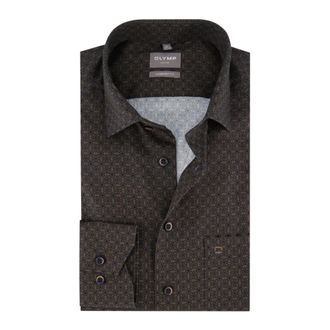 Olymp Olymp, Overhemden, Heren, Bruin, L, Katoen, Luxor Comfort Fit Business Shirt