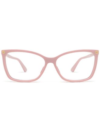 Gucci Bril met geometrisch montuur - Roze