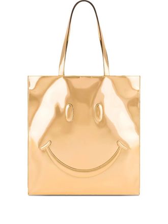 Moschino fringed-strap tote bag - women - Polyester/Polyurethane - One Size - Gold