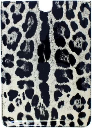 Dolce & Gabbana Leopard Print i Pad Mini Hoes - Dames - Laptoptassen - Veelkleurig - ONE Size - Leer - Tassen