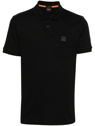 BOSS Polo con applicazione - Nero