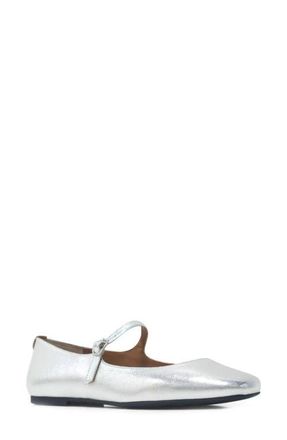 Gentle Souls Wynona Mary Jane Flat in Silver Leather at Nordstrom, Size 5.5