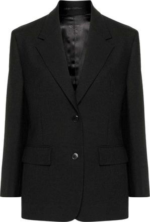 Prada Zwarte Wollen Blazer Elegant Stijlvol - Dames - Blazers - Zwart - 2XS - Wol - Jassen