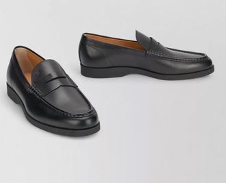 Tod's leather slip-on loafers