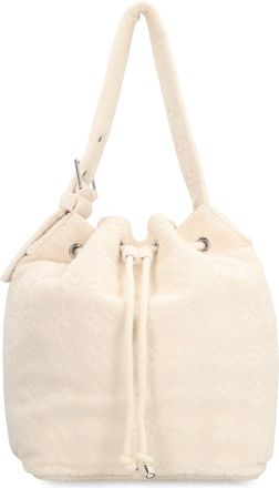 Tory Burch Womens Towelling Bucket Bag Ivory Cotton