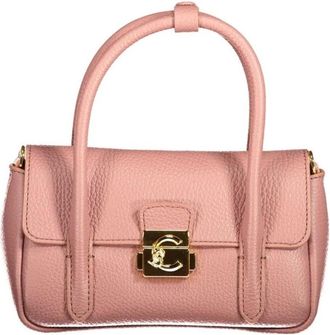 Coccinelle Elegante handtas met bovenhandvat van generfd leer - Dames - Tassen - Roze - Maat: ONE Size Leer