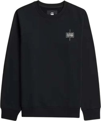 G-Star Logo Sweater - Heren - Sweatshirts - Zwart - M - Katoen - Hoodies & sweatvesten