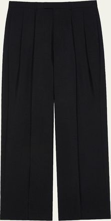 Givenchy Mens Double Pleated Wide-Leg Trousers