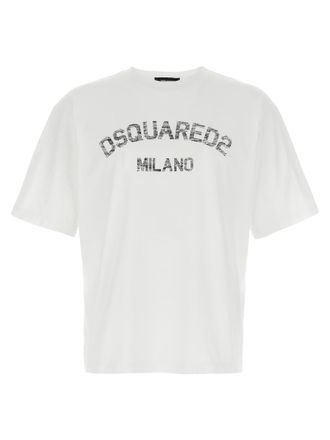 Dsquared2 White Cotton Mens T-Shirt