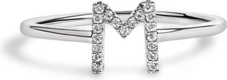 House of Brilliance 10K Gold Diamond Accent Initial A-Z Ring