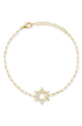 Glaze Jewelry Star of David Pendant Bracelet in Gold at Nordstrom Rack