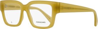 Ferragamo Ferragamo Womens Modified Rectangular Eyeglasses SF2975 708 Opaline Honey 53mm