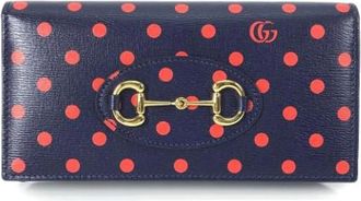 Gucci Pre-owned Wallets, female, Blue, Size: ONE SIZE Pre-owned Leather Wallet