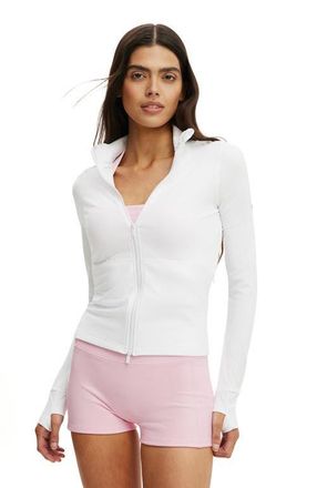 Cotton On Womens Active Ultra Soft Zip Through Jacket in White at Nordstrom, Size Xx-Small