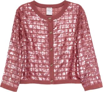 Chanel Cardigan con paillettes 2008 - Rosa