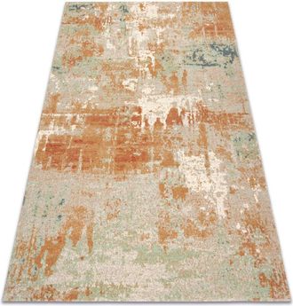 RugsX Wool Carpet abby 486.13.LA112 osta Vintage, modern green / terracotta orange 67x130 cm
