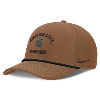 Nike Michigan State Military Appreciation Rise Nike Mens Dri-FIT College A-Frame Adjustable Hat in Brown | NC962EAMST-7AL