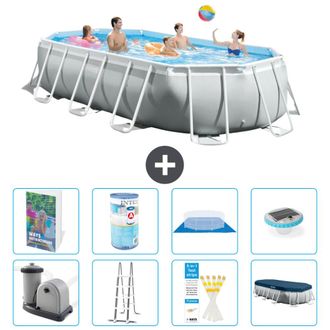 Intex Piscina Prism Frame Oval - 503x274x122 Cm - 9-piezas S622