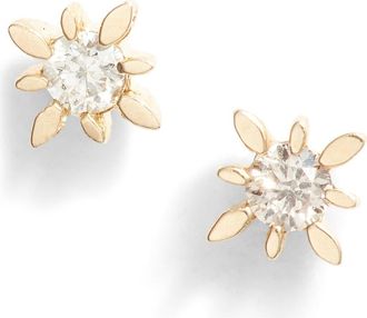 Set & Stones Geneva Diamond Stud Earrings in Gold at Nordstrom