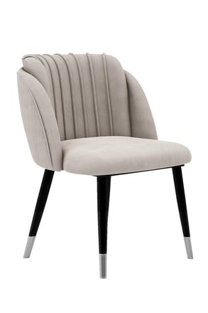Life Interiors Single Milano Velvet Dining Chair Upholstered Dining Room Chair