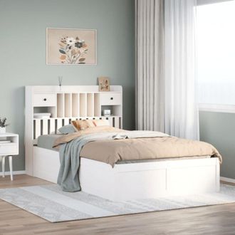 vidaXL Vidaxl - Estructura De Cama Sin Colch&oacute;n Madera De Pino Blanco 135x190 Cm