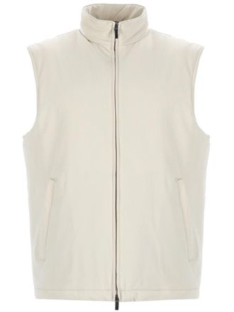 Fay Neutral Turtleneck Collar Padded Vest Layering