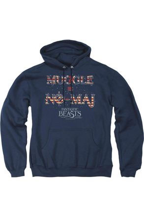 Gildan Fantastic Beasts Uk Us No Maj Adult Pull Over Hoodie / Hooded Sweatshirt