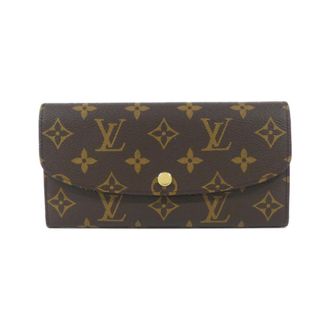 Louis Vuitton Fuchsia Marron Coated Canvas Long Wallet (Bi-Fold) (Pre-Owned)