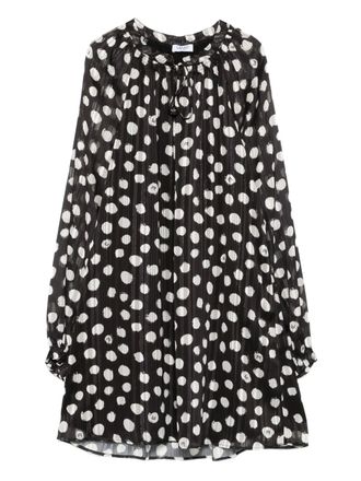 Liu Jo polka-dot tie-neck dress - Black