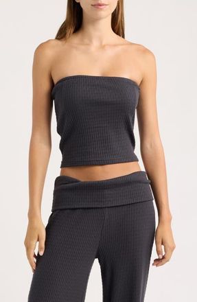 Billabong Sweet Coast Tube Top in Black Sands at Nordstrom, Size X-Large