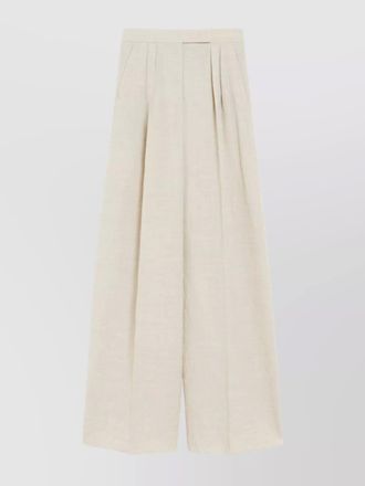 Max Mara virgin wool wide-leg trousers