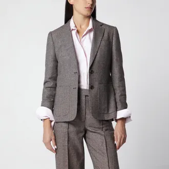 Burberry Giacca monopetto in misto lana Principe di Galles