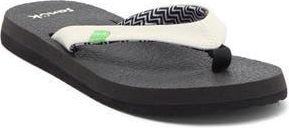 Sanuk Yoga Serenity 4 Zigzag Flip Flop in Wht at Nordstrom Rack, Size 10