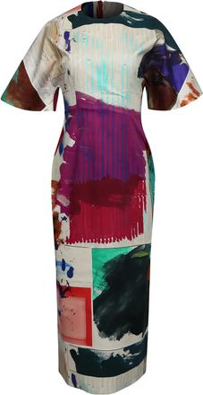 Roksanda Ilincic Abito a maniche corte - Toni neutri