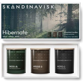 Skandinavisk HIBERNATE Mini Candle Giftset 65g x 3 in Green at Nordstrom