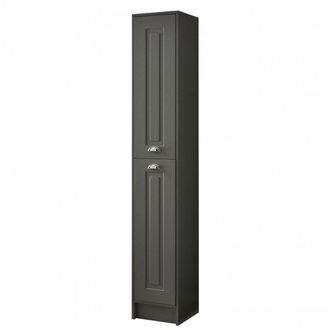 Clifton Matt Grey Bathroom Standing 2-Door Side Tall Unit 300mm Wide in Charcoal