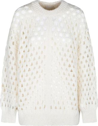 Isabel Marant Fane Wool Jumper - Dames - Ronde hals truien - Beige - XS - Wol - Truien & Vesten