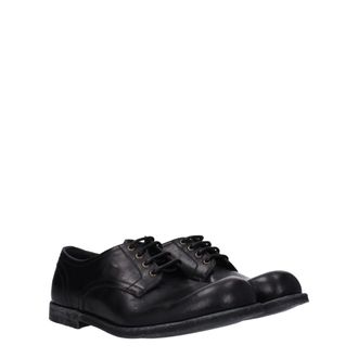 Dolce & Gabbana Mens Black Leather Oxfords And Derbies Shoe