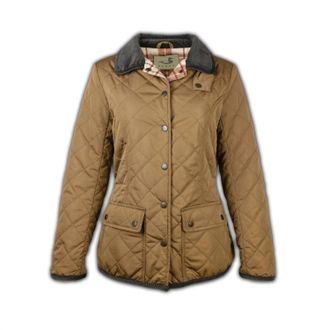 Decoy Womens Easton Quilted Jacket In Khaki