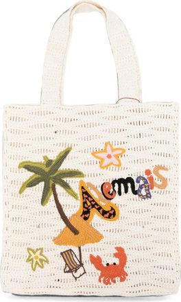 Alemais Island Cove Embroidered Crochet Tote Bag