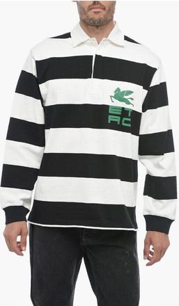 Etro Long Sleeved Two-Tone Striped Polo Shirt size S