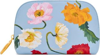 Oscar De La Renta Kleine make-up tas met print - Blauw
