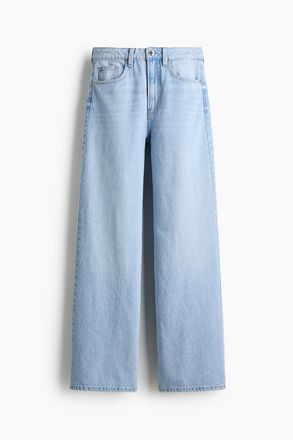 H&M Wide High Waist Jeans - Helles Denimblau